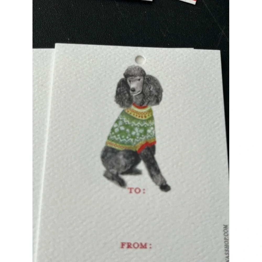 Holiday Gift Wrapping Hand Illustrated Tags Dogs Twine Christmas Festive Retro